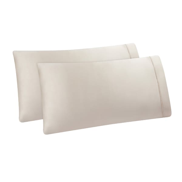 Monarch Brands Aston & Arden Tencel Pillowcase Standard, Beige, 2PK P-SS-SP-400-BG - main
